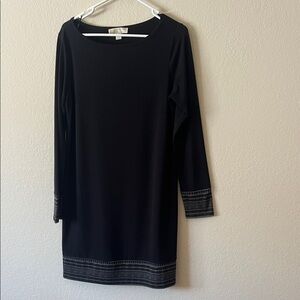Micheal Kors Elegant Black Dress with Grey  Accents.  Pull over comfortable